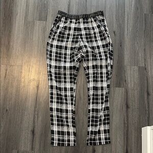 a'gaci Black and White Sweatpants Relaxed Fit Joggers